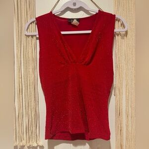 Red Sparkly Eye Candy Top